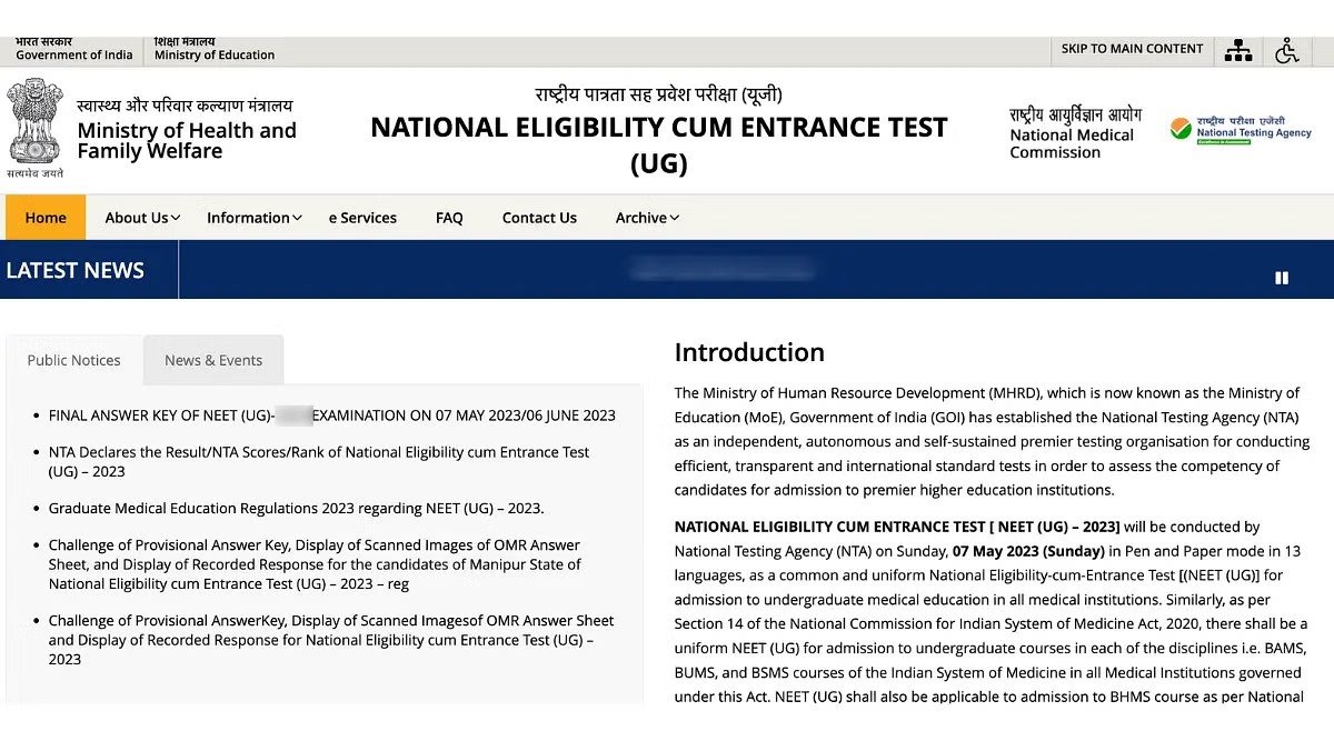 NEET UG 2025 Exam Date