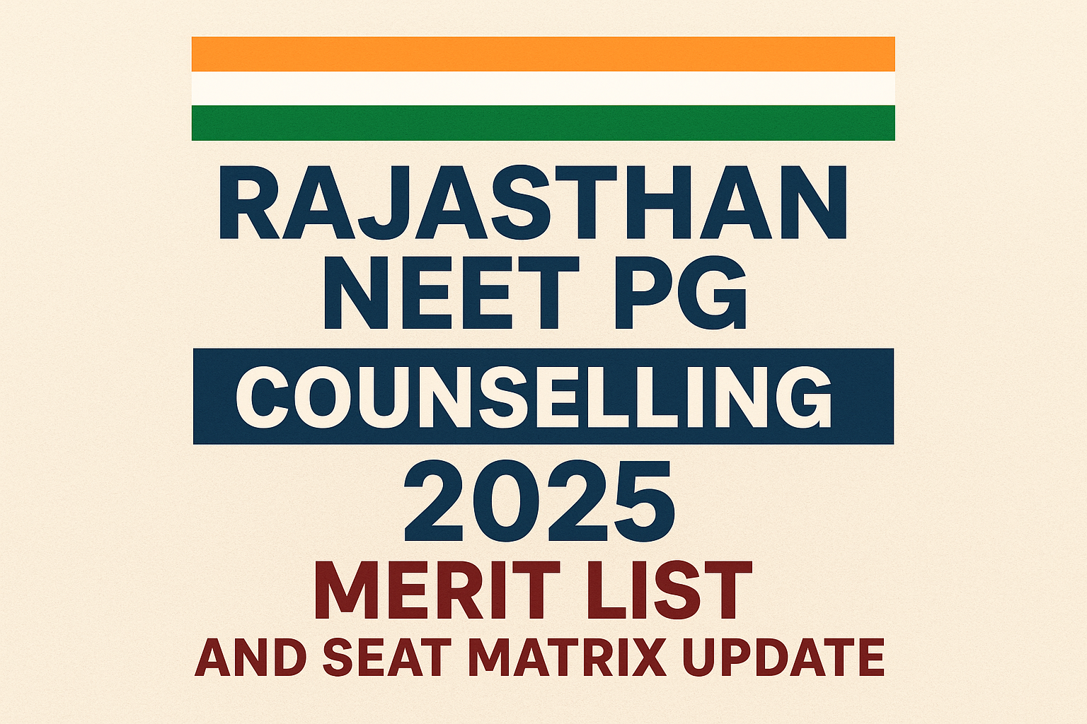 Rajasthan NEET PG Counselling 2025