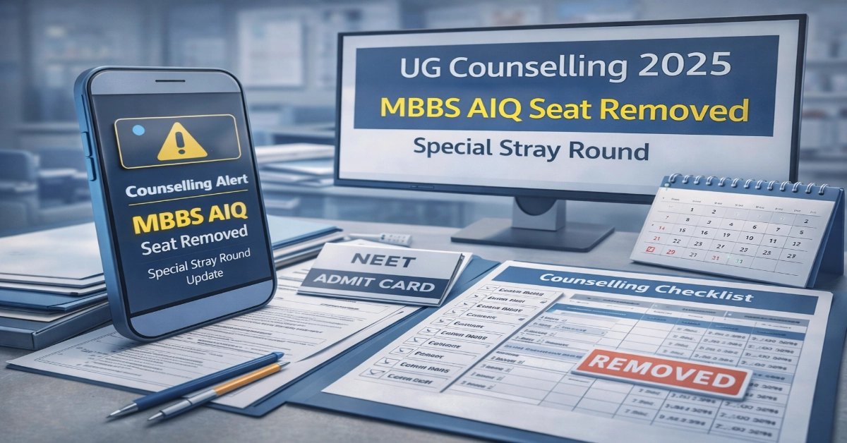 MCC Removes MBBS Seat from NEET UG 2025 Special Stray Vacancy Round Counselling: Full Details