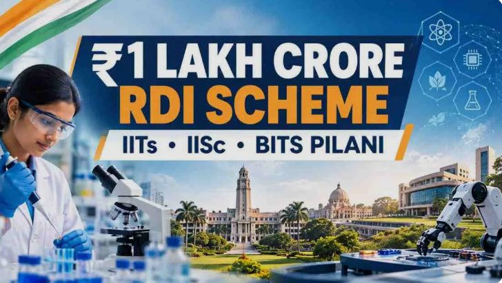 Centre’s ₹1 Lakh Crore RDI Scheme: IITs, IISc and BITS Pilani Among Approved Institutions
